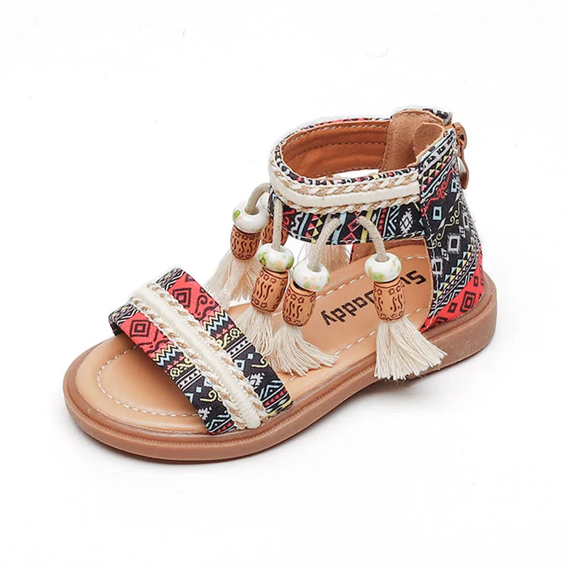 Girls Sandals Ethnic Retro Children Fashion Casual Shoes