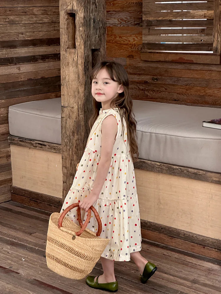 Lyra Polka Dot Skirt for Girls - Humor Bear Fashion Dress