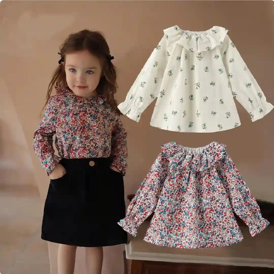Wendy Ruffles Princess Cotton Long Sleeve Top