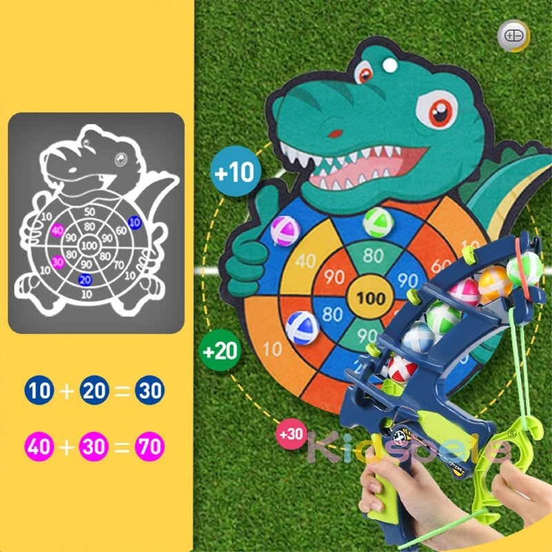 Dinosaur Sticky Ball Bow Target Dartboard Elephant Educational Toy