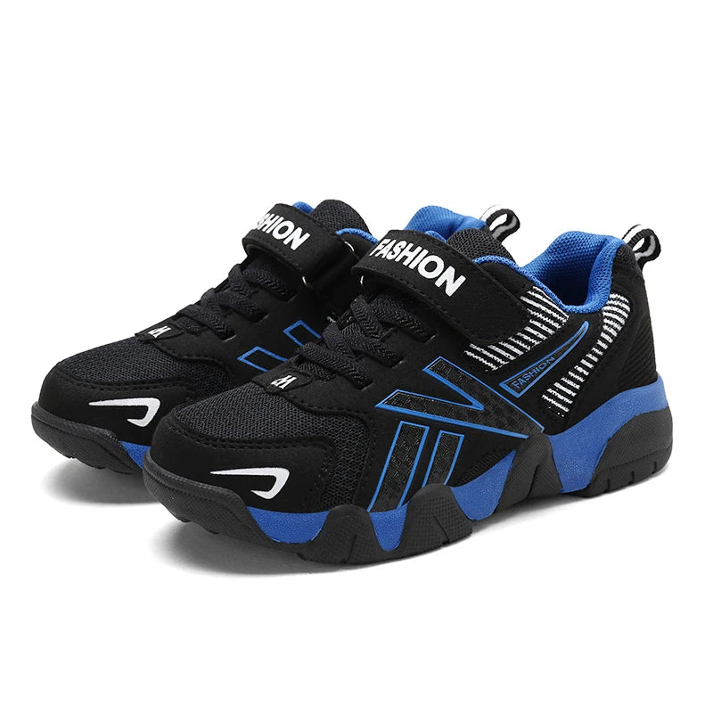 Kids Fashion Sneakers for Boys Mesh Breathable Sports Running Shoes