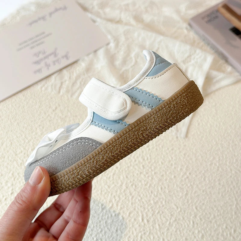 Girls Summer Sandals Cute Bowknot Children Shoes Soft Sole Toddler Beach Sandals Kids Casual Closed Toe Flats Outdoor Sneakers
