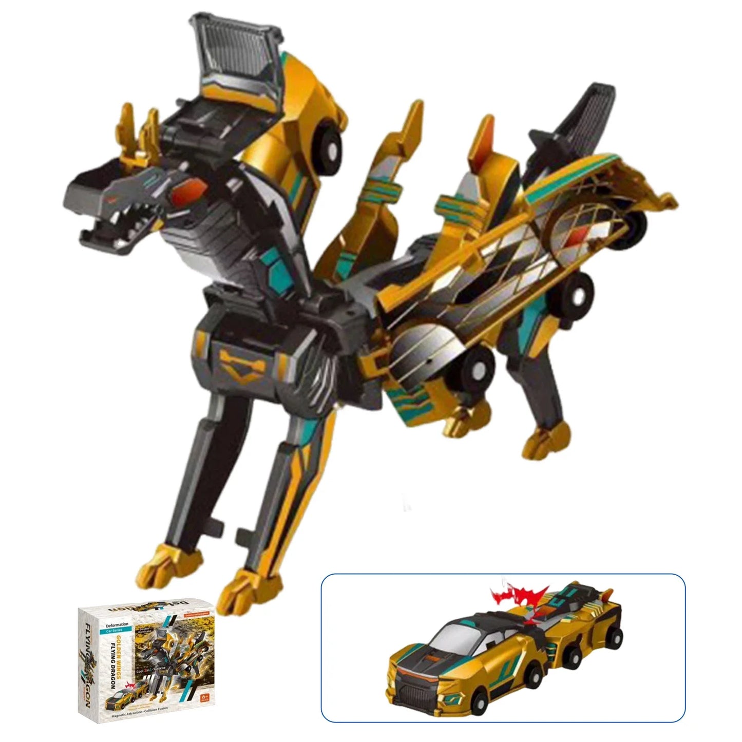 Unicorn Transformer : Magic Transformation Super Combination Car Toy 2 In 1
