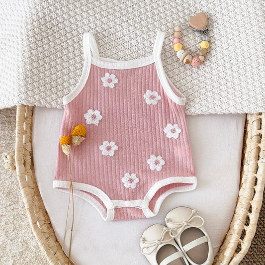Breathable Camisole Flower Bodysuit