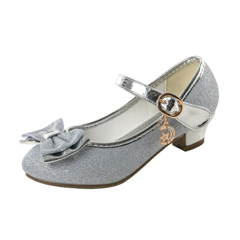 Girls Sandals Rhinestone Butterfly Latin Dance Kids Shoes