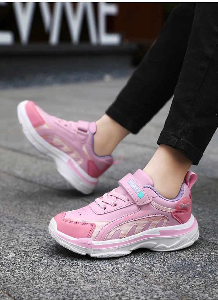 Fashion Children's Shoes Sneakers Girls Comfortable Sneakers Outdoor Non-Slip Running Shoes Tennis Shoes Light Casual Shoes