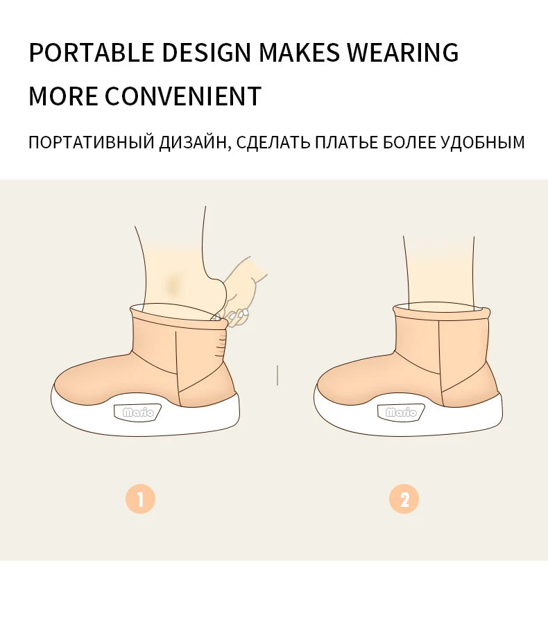 Kids Warm Winter Boots | Cheerful Mario Snow Boots