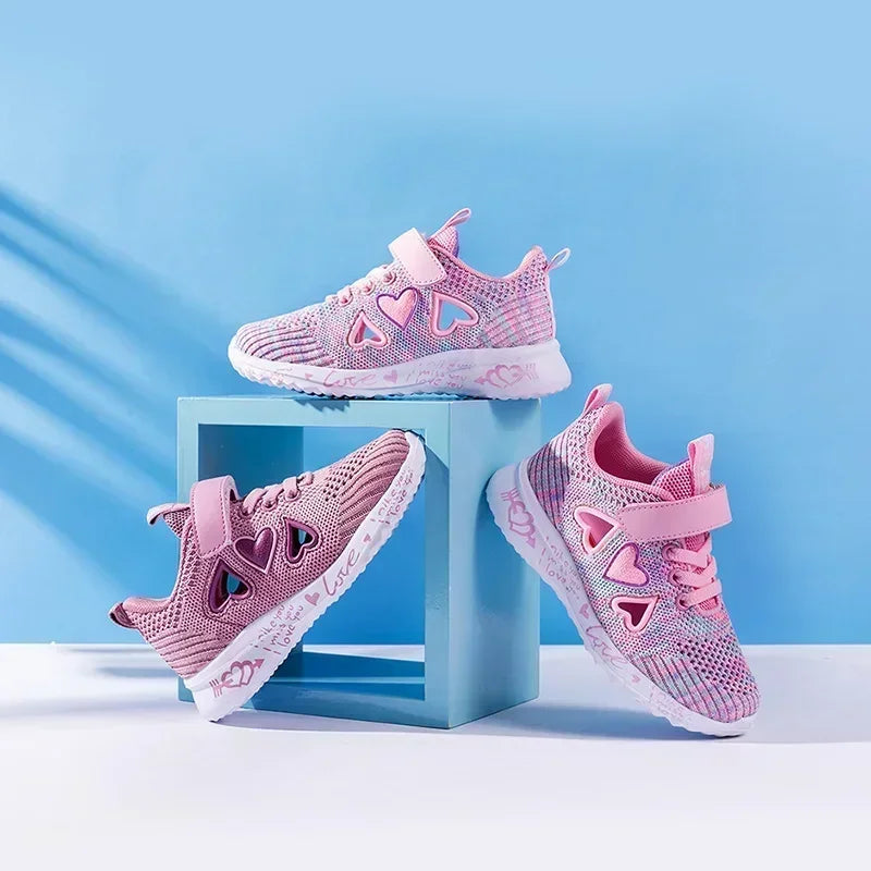 Girls Sneakers Kids Summer Light Mesh Casual Shoes Children Autumn Breathable Tenis
