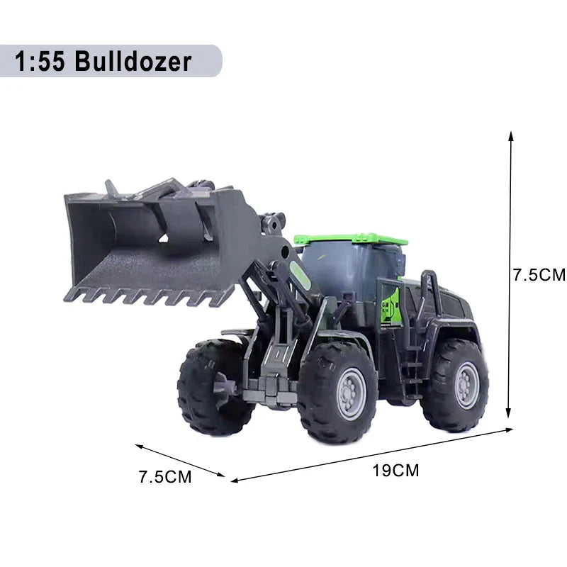 Engineering Vehicle Toys for Boys Alloy+Plastic Tractor Excavator Bulldozer Crane Truck Model Diecast Children Collection Gifts