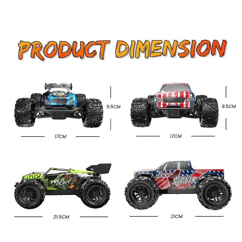 1:20 Off Road RC Car 4WD All Terrain RC Monster Truck, 2.4G High Speed with LED Light, Top Birthday Christmas Gift Toy for Boys