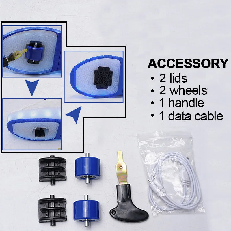 2 Wheels Children's Led Light Roller Skate Shoes