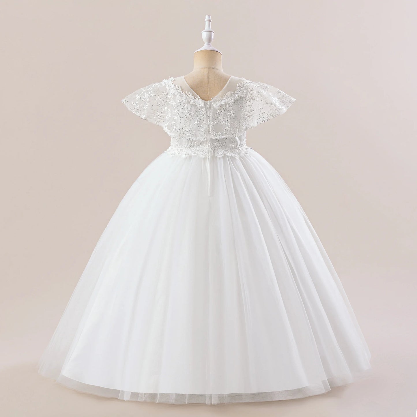Elegant White Bridesmaid Long Dresses for Girls Wedding Gown Ceremony