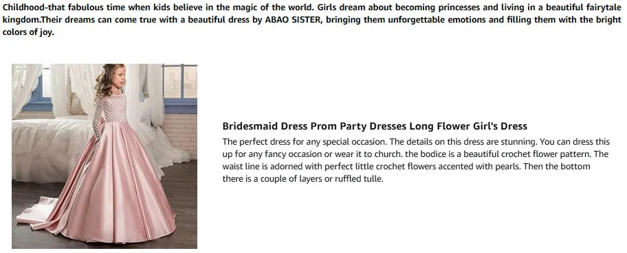 Flower Girl Dress for First Communion - Fancy Lace Style