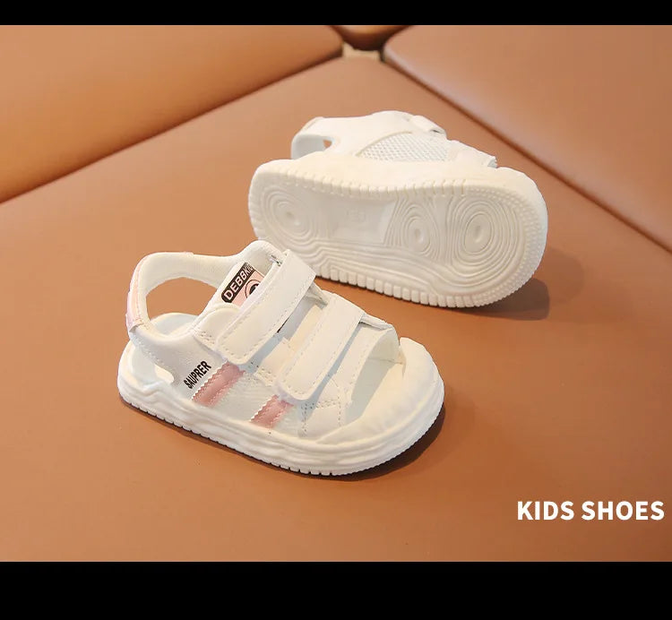 Summer Toddler Sandals Baby Girl Shoes White Color Soft Sole Breathable Boys