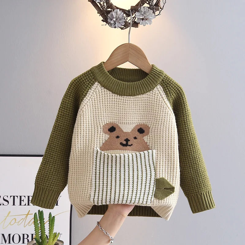 Aldo Autumn Winter Loose Children's Knit Sweater - GuGuTon baby store - Baby Fashion - Toddlers Outfits - Babies Outfits - Toddler Clothes - Kids Clothing - Newborn Clothes - Newborn Wear - Kids Wear - Trending Clothes - Trending Outfits - Fall Fashion - Winter Fashion - Girls Clothes - Boys Clothes - Babies Wear - Kids Accessories - KidsWear - Summer Clothes - Summer Fashion - Summer Trend - Falls Sweaters - Tops - Bottom - Jeans - Blouse - Dresses - Newborn Dresses - Toys