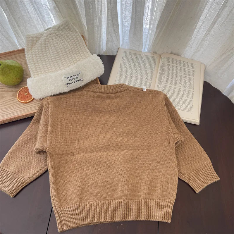 Jose Spring Autumn Children Round Collar Sweater - GuGuTon baby store - Baby Fashion - Toddlers Outfits - Babies Outfits - Toddler Clothes - Kids Clothing - Newborn Clothes - Newborn Wear - Kids Wear - Trending Clothes - Trending Outfits - Fall Fashion - Winter Fashion - Girls Clothes - Boys Clothes - Babies Wear - Kids Accessories - KidsWear - Summer Clothes - Summer Fashion - Summer Trend - Falls Sweaters - Tops - Bottom - Jeans - Blouse - Dresses - Newborn Dresses - Toys