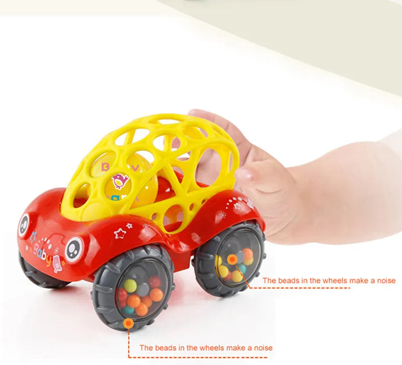 Baby Car Toys for 6 12 Months Friction Car Infant Soft Rubber Inertial Push and Go