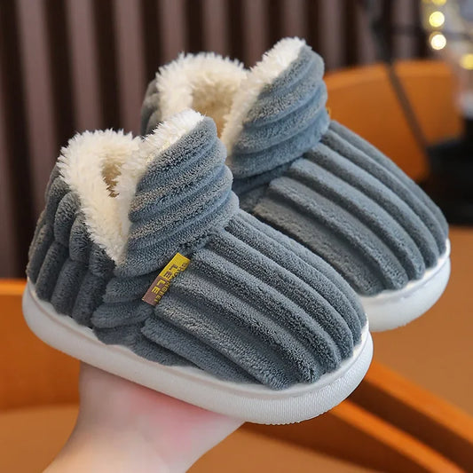 Winter warm cotton slippers for children Toe Wrap Cotton Slippers