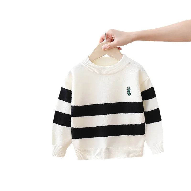 Matias Cartoon Printed Long Sleeve Boy Sweater