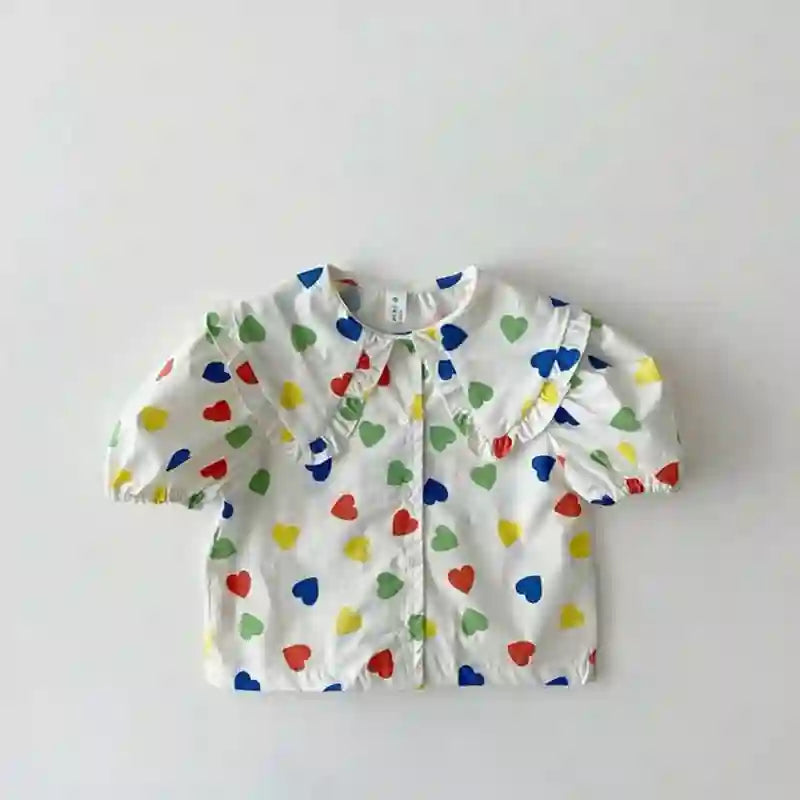 Paola Simple Cotton Short Sleeve Sweet Top