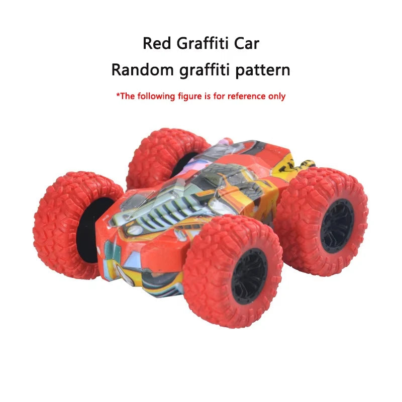 Mini Inertia Car Toys For Children Collision Automatic Turnover Double-Sided Running Car Toy