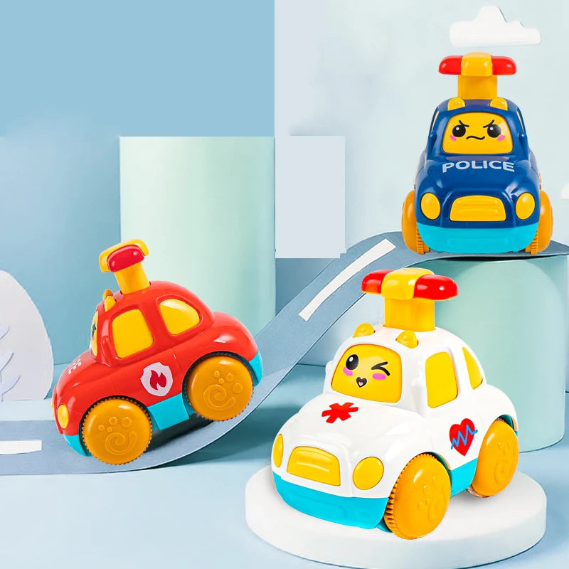 Baby Toy Cars for 1 2 3 Years Boy Gift Press and Go Cartoon Truck Educational Toys Pull Back Cars Toys for Toddlers 12 18 Month