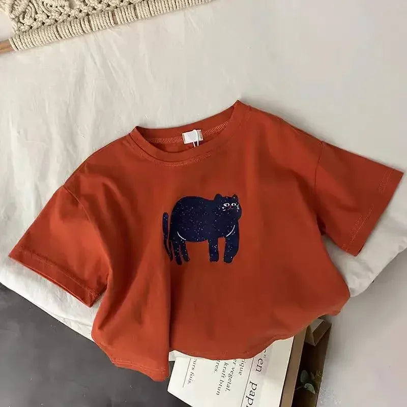 Olga Unisex Cartoon Tops for Summer