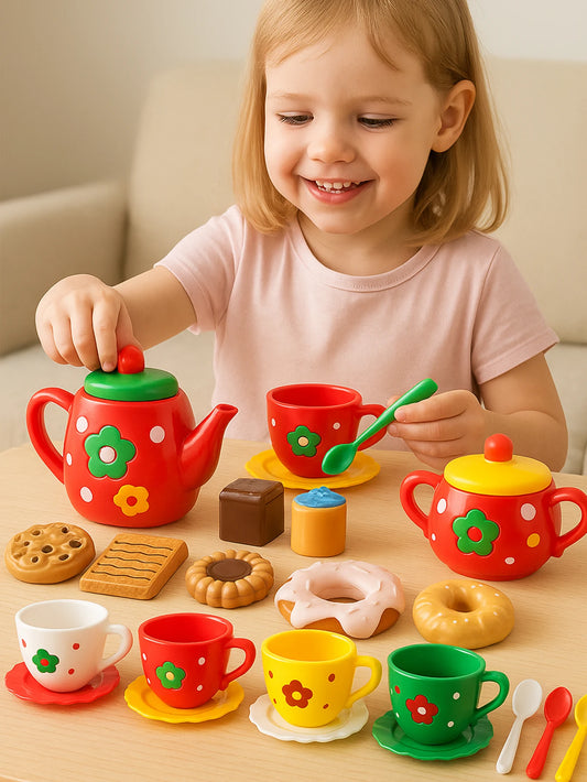 Afternoon Tea Set for Girls Cake Dessert Playhouse Kitchen Toys