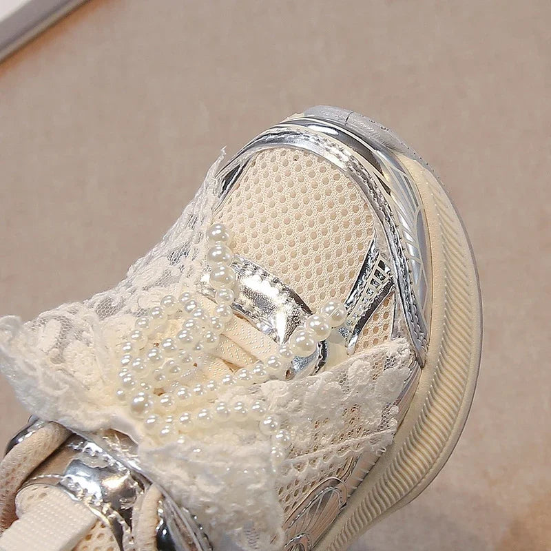 Girls' Sports Fashion Dad Shoes 2025 Spring
