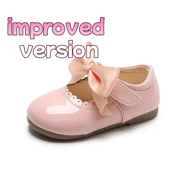 Spring Autumn Baby Girls Shoes Cute Bow Patent Leather Princess Shoes