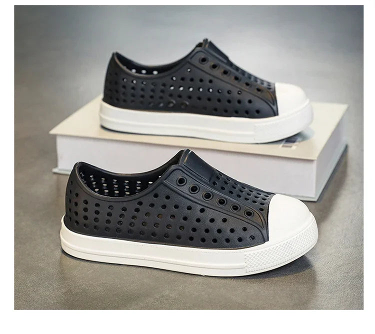 2024 New Kids Shoes Summer Breathable Quick-Drying Water Shoes with Drainage Holes Boys Girls Sandals 24-34