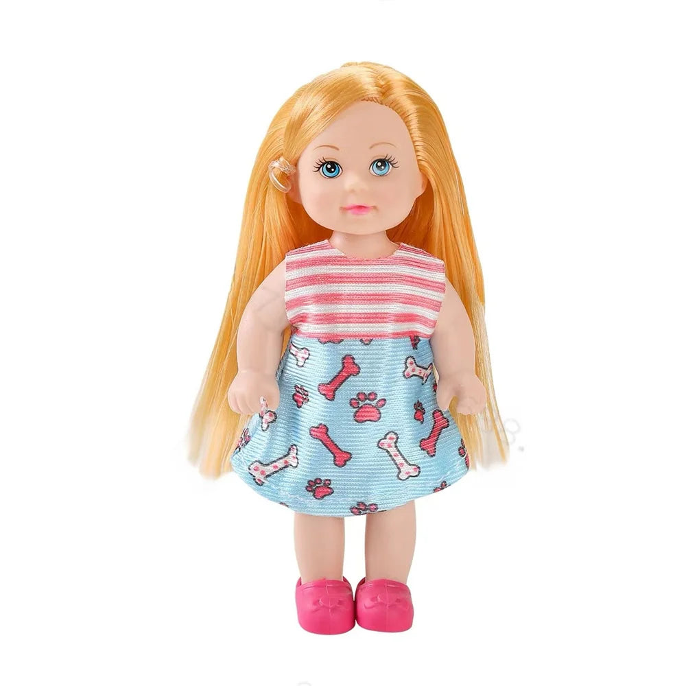 Multi style set with optional mini baby palm dolls, girl player toys, gifts