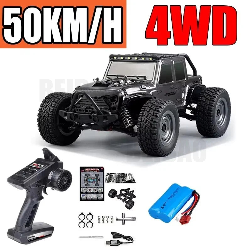 Rc Cars 1/16 16103Pro 50km/h or 75km/h with LED  Brushless Moter 4WD Off Road 4x4 High Speed Drift Monster Truck Kids Toys Gift