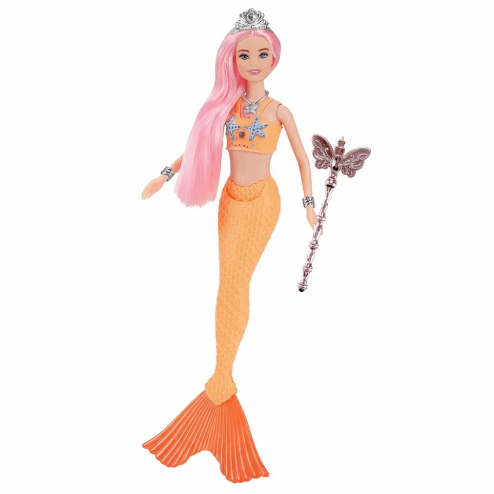 Cute Soft Light Light Music Mermaid 32cm Gentle Music Playhouse Toy Cartoon Children Gift Children Play