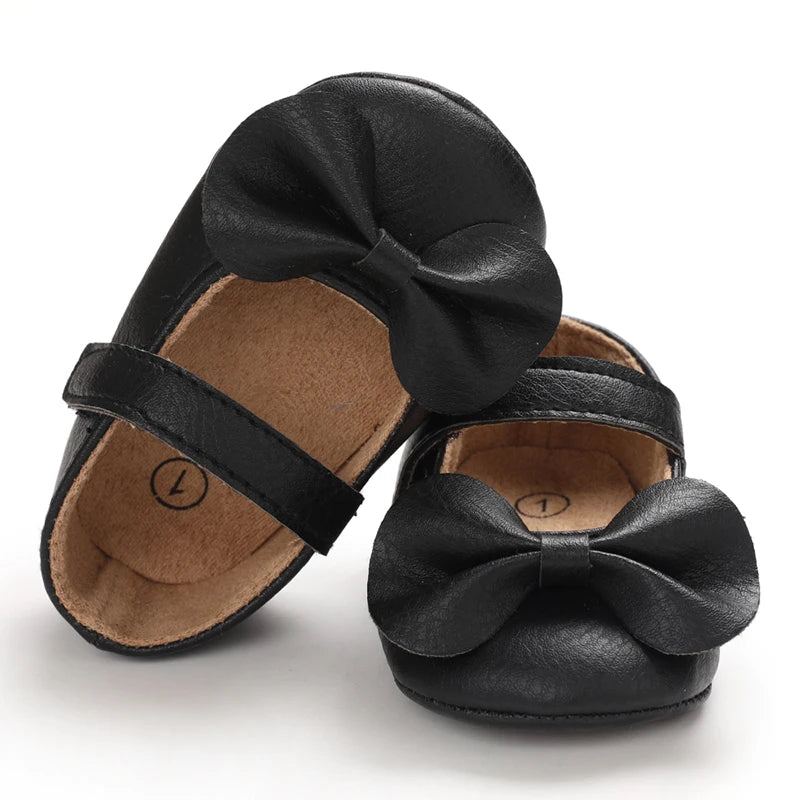 Baby Girl Casual and Comfortable Solid Color Mary Jane Shoes