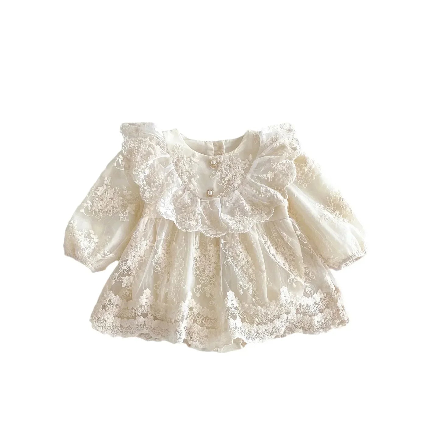 Navy Baby Girl Romper Dress - Korean Style