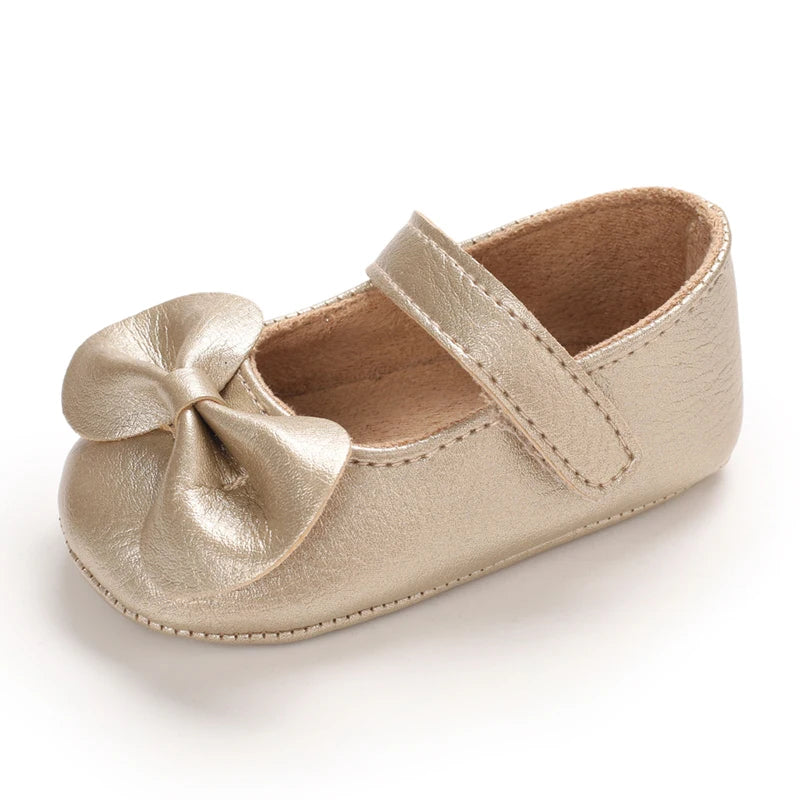 Baby Girl Casual and Comfortable Solid Color Mary Jane Shoes