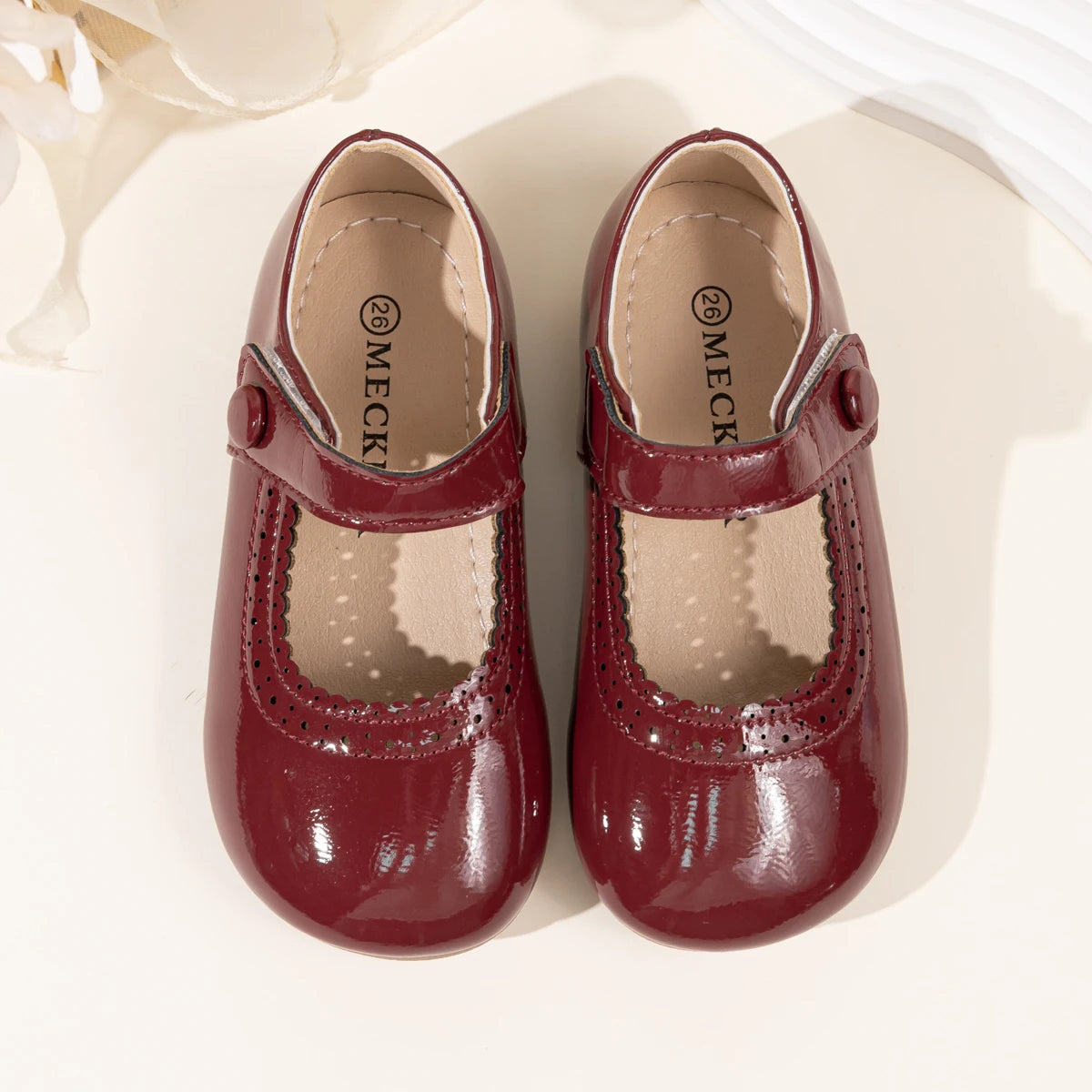 Girls' Leather Shoes 2025 Spring/Autumn New Simple Solid Color Kid's Princess Shoes Lightweight Children's Shoes 21-30