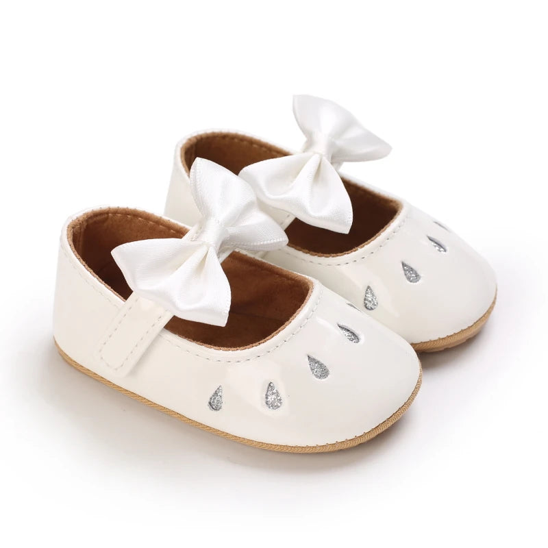 White Shoes for Baby Girl 0-18M Girl Soft Sole Princess Shoes Formal Wedding Birthday Party Toddler