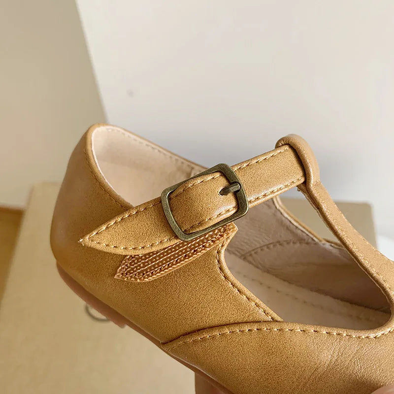 Best Girl Leather Shoe Summer Retro Hollow Kid Shoe Comfortable Allmatch Girl Shoe Fashion Princess Shoe Soft Sole Zapatos Niña