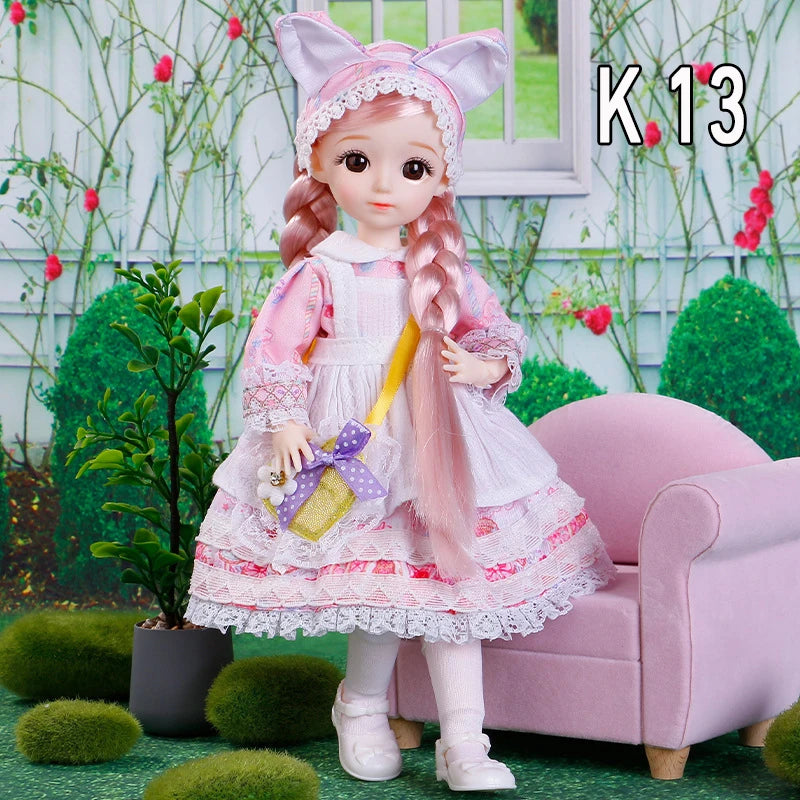 Fashion Cute 1/6 BJD Doll Full Set 30cm Princess Doll Ball Jointed Doll Girl Toy Gift Dolls for Girls Toys for Girls