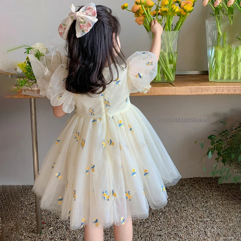 Nia Girls Summer Dress Floral for Birthday Parties and Weddings