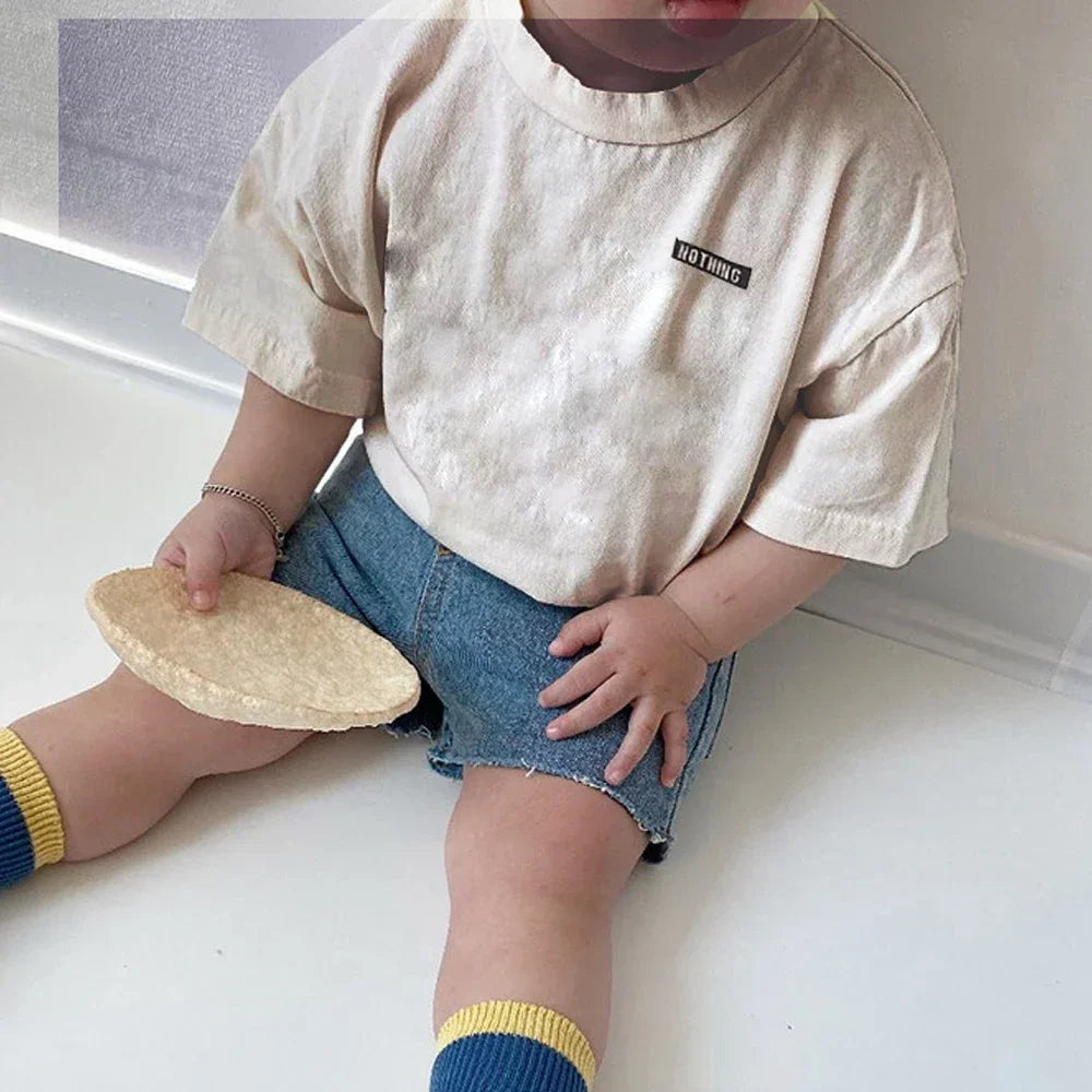 Tommy Short Sleeved Cotton Tees - GuGuTon baby store - Baby Fashion - Toddlers Outfits - Babies Outfits - Toddler Clothes - Kids Clothing - Newborn Clothes - Newborn Wear - Kids Wear - Trending Clothes - Trending Outfits - Fall Fashion - Winter Fashion - Girls Clothes - Boys Clothes - Babies Wear - Kids Accessories - KidsWear - Summer Clothes - Summer Fashion - Summer Trend - Falls Sweaters - Tops - Bottom - Jeans - Blouse - Dresses - Newborn Dresses - Toys