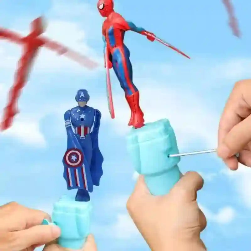 Spiderman Flying Toy - Bamboo Dragonfly Outdoor Toy