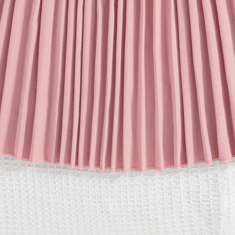 Emma Kids Dress for Girls with Pleated Skirt and Bow Tie