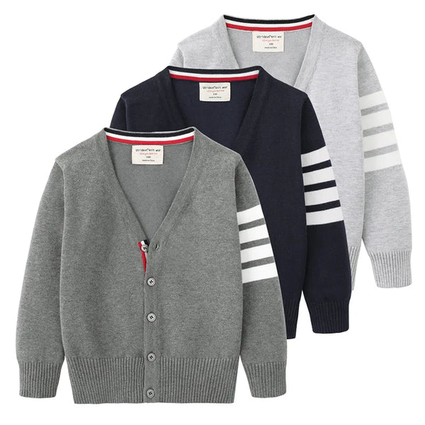 Elizabeth Kids Clothing Autumn Knitted Cardigan Boys Girls Sweaters Kids