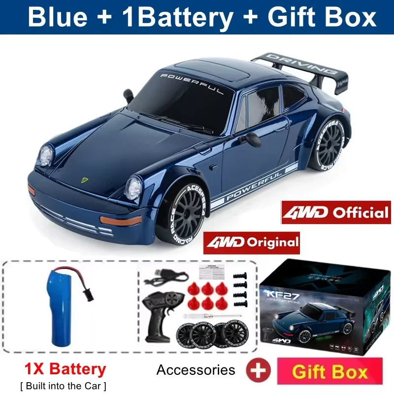Remote Control RC Drift Car with LED Lights 2.4G Radio 4WD 20KM/H High Speed RTR RC Racing Truck Vehicle Toy Gift for Kid Adult