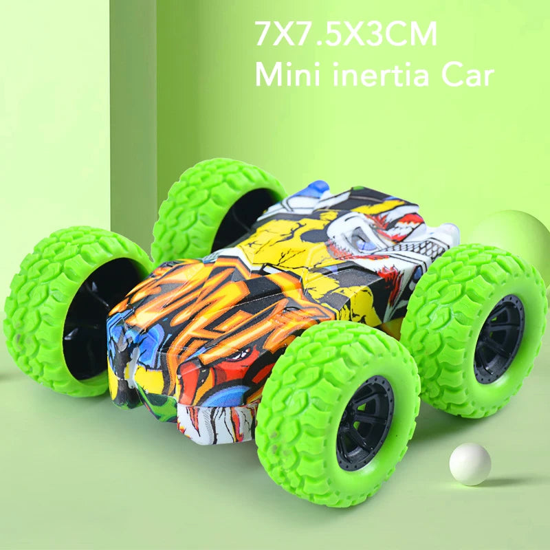 Mini Inertia Car Toys For Children Collision Automatic Turnover Double-Sided Running Car Toy