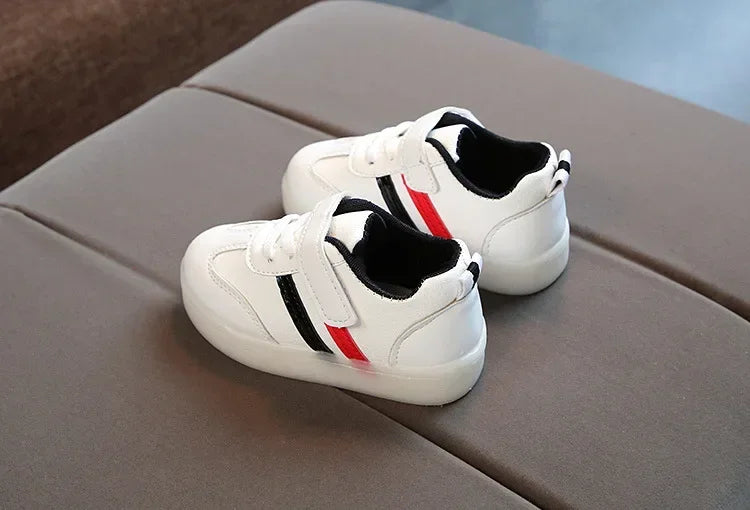 Trendy Child Sneakers Light Up Simple Girl Shoe Versatile Comfort Boy Shoe Anti Slip New Autumn Girl Sneaker Daily Casual Shoes