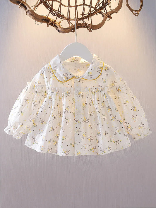 Samara Sweet Baby Girls Floral Shirt Tops